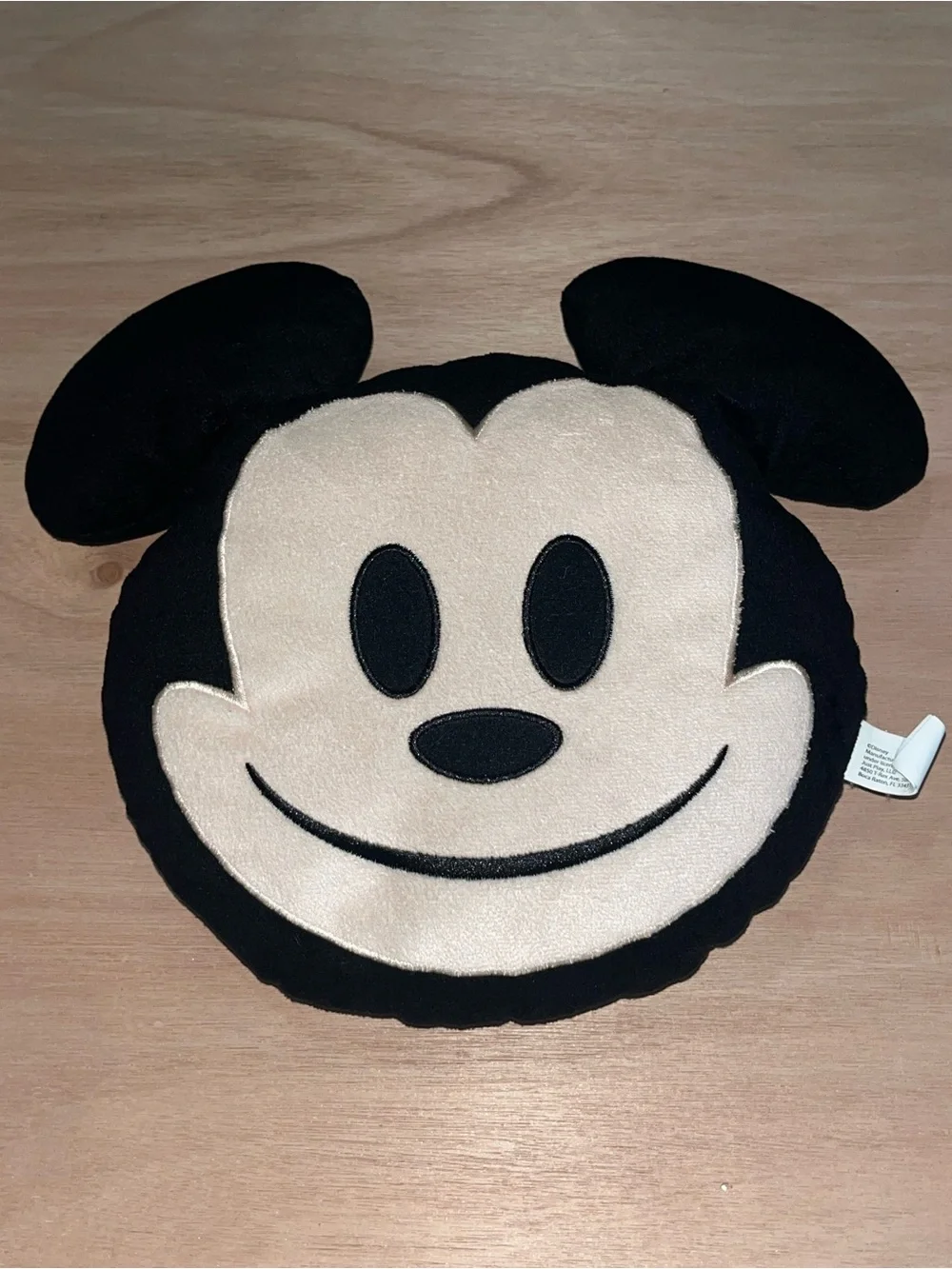 Disney Black & Cream Mickey Plush Face Pillow